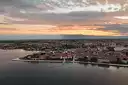 View of the old town of Zadar at dusk